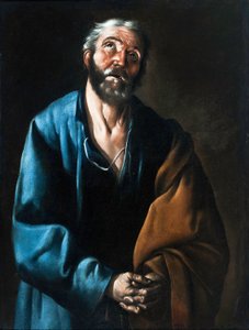 Hiszpański:  Las lágrimas de San Pedro Łzy świętego Piotra autorstwa Francisco de Zurbaran