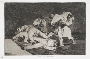To samo z serii Katastrofy wojny autorstwa Francisco de Goya
