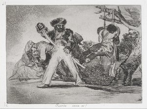 To jest za dużo! (Jest silny!) Z serii Katastrofy wojny (Los Desastres de la Guerra ... autorstwa Francisco de Goya