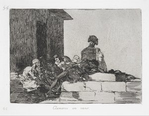 Próżne lamenty z serii The Disasters of War autorstwa Francisco de Goya