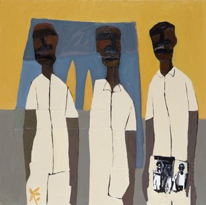 Church Boys III, 2000 (mieszane media na płótnie)