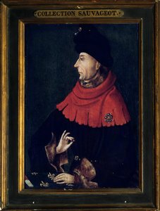 Portret Jeana bez strachu, księcia Burgundii (1371-1419) Obraz szkoły burgundzkiej. Początek XV wieku. Słońce 0,29x0,21 m autorstwa Franco Burgundian