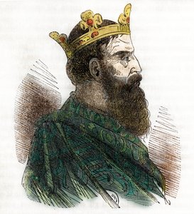 Portret cesarza bizantyjskiego Leona III Izauryjczyka lub Syryjczyka (680-741) (Leon III, cesarz izauryjski Cesarstwa Bizantyjskiego) na podstawie „I misteri del vaticano” Franco Mistrali 1843