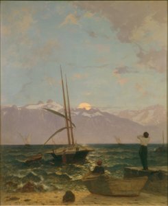 Mondaufgang über dem Genfersee