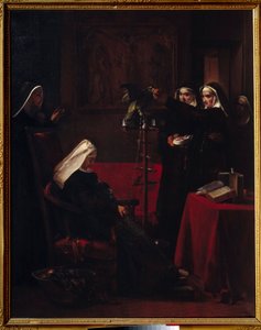 Green Green Nuns dające jedzenie papudze śpiącej zakonnicy. Obraz Francois Mariusa Graneta (1775-1849)