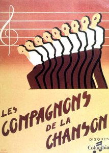 "Les Compagnons de la chanson autorstwa Francois emile Popineau