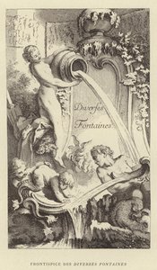 Frontyspis Diverses Fontaines (grafika) autorstwa Francois (after) Boucher