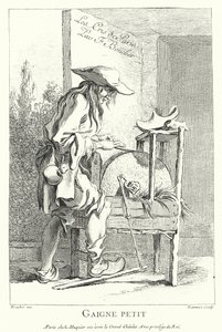 Szlifierka do noży (grawerowanie) autorstwa Francois (after) Boucher
