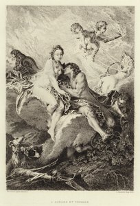Aurora i Cephalus (grawerowanie) autorstwa Francois (after) Boucher