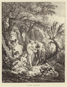 Dobra przygoda (grawerunek) autorstwa Francois (after) Boucher