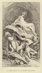 Talerz z Fontann Różnych (rycina) autorstwa Francois (after) Boucher
