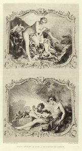 Wenus wchodząca do wanny, Edukacja miłości (rycina) autorstwa Francois (after) Boucher