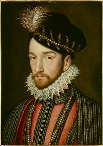 Portret Karola IX (1550 - 1574). Obraz Francois Cloueta (1515-1572)