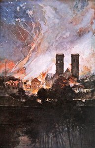 Bitwa pod Verdun: niemieckie bombardowanie Verdun pociskami zapalającymi