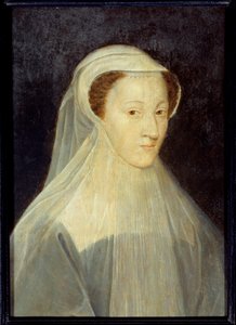 Portret Marii Stuart (1542-1587), królowej Francji i królowej Szkocji w stroju żałobnym. Obraz warsztatu Francois Cloueta (1515-1572), ok. 1560. Olej na drewnie. Wymiary: 0,37 x 0,26m. Paryż, Musee Carnavalet - Portret Marii Stuart (1542-15 .)