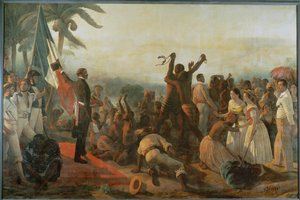 Proklamacja wolności czarnych w koloniach ... autorstwa François Auguste Biard