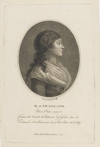 Portret Madame Roland 1754-1793, c. 1800. autorstwa Francois Bonneville