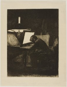 Francois Bonvin akwaforta autorstwa François Bonvin