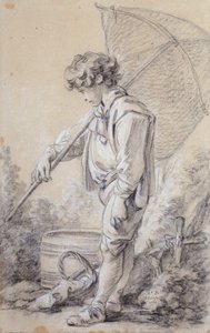 Chłopiec trzymający sieć autorstwa François Boucher