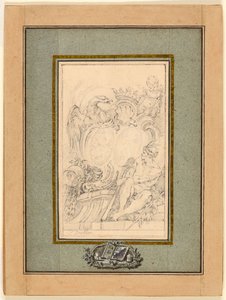 Ekslibris herbowy dla Crozata, barona de Thiers autorstwa François Boucher