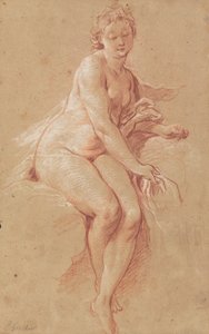Aurora, ok. 1733 (czerwona kreda na papierze) autorstwa Francois Boucher
