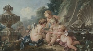 Amorki w spisku autorstwa François Boucher