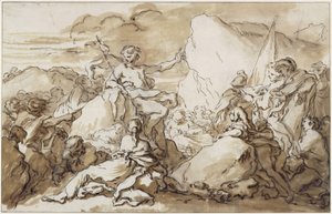 Kazanie Jana Chrzciciela na pustyni autorstwa François Boucher