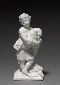 Figura dudziarza, wyprodukowana przez Vincennes Factory, model Pierre Blondeau, 1748-1752 autorstwa François Boucher