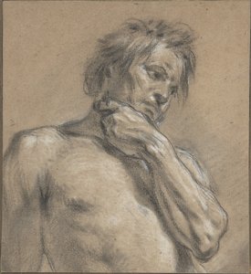 Półpostaciowe studium mężczyzny autorstwa François Boucher