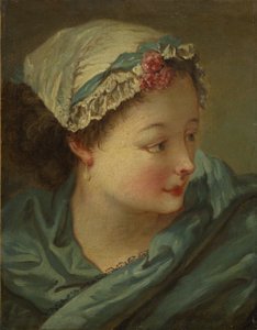 Głowa młodej kobiety, początek lat 30. XVII wieku (olej na płótnie) autorstwa François Boucher
