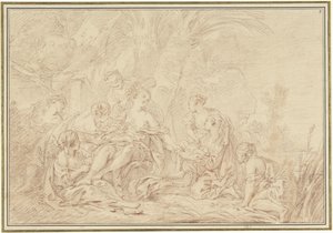 Odnalezienie Mojżesza autorstwa François Boucher