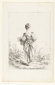 Młoda dziewczyna z koszykiem autorstwa François Boucher