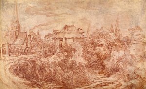Pejzaż z postaciami autorstwa François Boucher