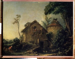 ""Le moulin a vent"" (Wiatrak) Obraz Francois Bouchera (1703-1770) 1752 Moskiewskie Muzeum Puszkina autorstwa François Boucher