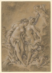 Nimfy i amorki autorstwa François Boucher