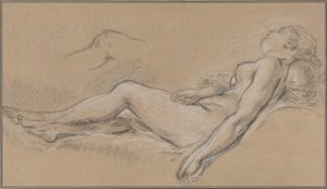 Leżąca nimfa autorstwa François Boucher