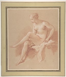 Siedząca naga kobieta autorstwa François Boucher