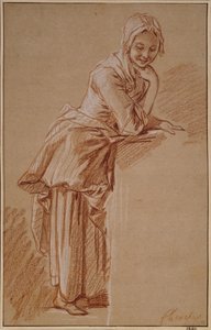 Stojąca wieśniaczka autorstwa François Boucher