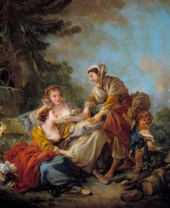 Wróżka. Obraz Francois Bouchera (1703-1770) XVIII wiek. autorstwa François Boucher