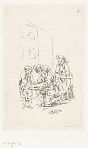 Dwóch sprzedawców ulicznych autorstwa François Boucher