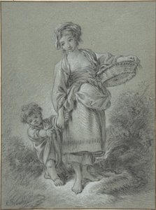 Kobieta i chłopiec autorstwa François Boucher