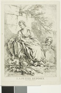 Młoda kobieta odpoczywa autorstwa François Boucher