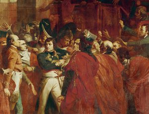 Generał Bonaparte na posiedzeniu Conseil des Cinq-cents w St ... autorstwa Francois Bouchot