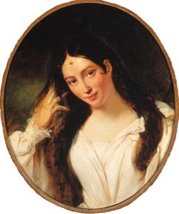 Portret śpiewaczki operowej Marii Malibran-Garcia 1808-1836 jako Desdemona, autorstwa Francois Bouchot