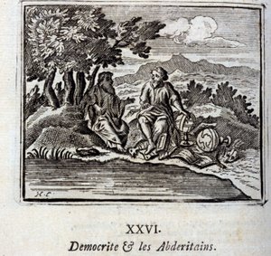 Demokryta i Abderytanie. Bajki Jean de La Fontaine (1621-95). Ilustracja François Chauveau (1613-1676). Wydanie z 1728 r. autorstwa Francois Chauveau