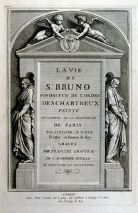 Grawer autorstwa Francois Chauveau 1680 „Życie św. Brunona” założyciela zakonu Chartreux autorstwa Francois Chauveau