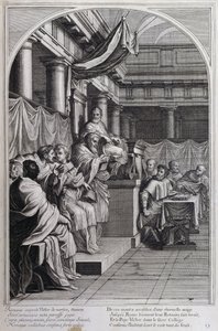 Ilustracja z „Życia św. Brunona, założyciela zakonu Chartreux” Paryż 1660. według obrazów Eustachego Le Sueura i grawerowana przez Fran Sois Chauveau ©UIG/Leemage autorstwa Francois Chauveau