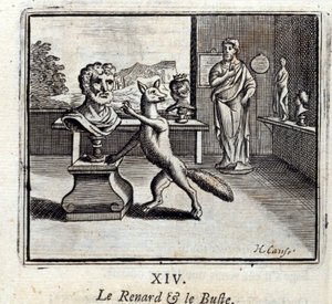 Ilustracja z „Bajek Jeana de la Fontaine” (lito) autorstwa Francois Chauveau