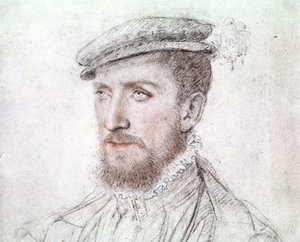 Gaspard de Coligny (1519-1572) (rysunek) autorstwa François Clouet