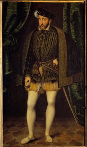 Portret Henryka II (1519 - 1559) króla Francji. Obraz warsztatu Francois Cloueta (1515-1572) autorstwa François Clouet